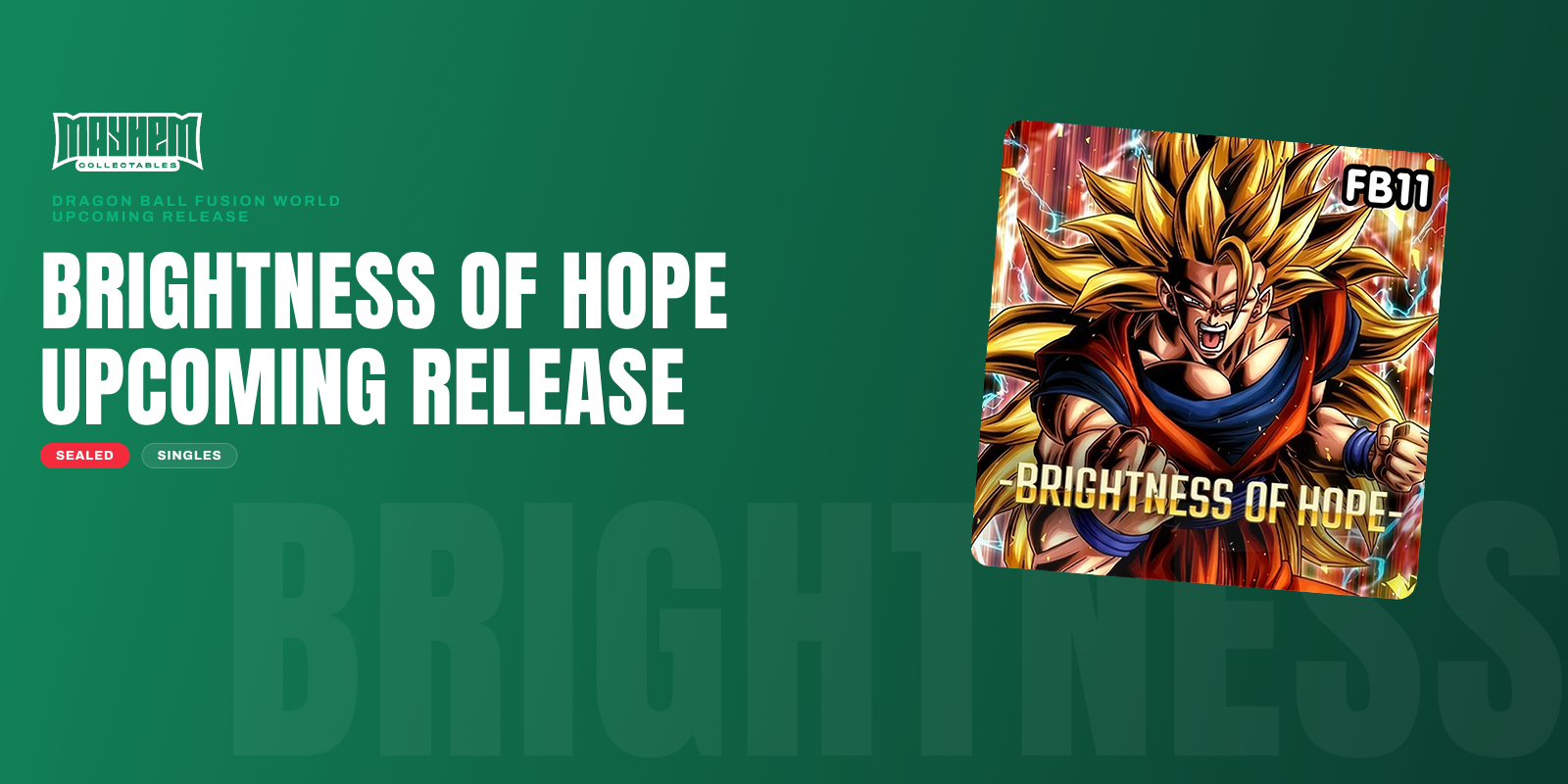 Dragon Ball FW Brightness of Hope Upcoming Release!