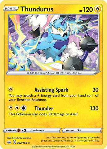 Thundurus 052/198 (SWSH06: Chilling Reign)  - Holofoil