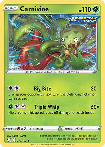 Carnivine 009/163 (SWSH05: Battle Styles) 