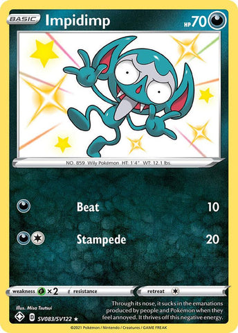 Impidimp SV083/SV122 (Shining Fates: Shiny Vault)  - Holofoil