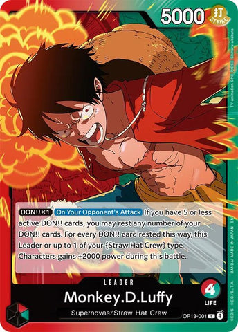 Monkey.D.Luffy OP13-001 (Carrying On His Will) 
