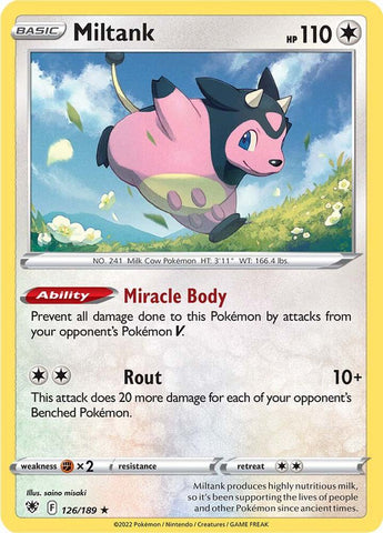 Miltank 126/189 (SWSH10: Astral Radiance)  - Holofoil