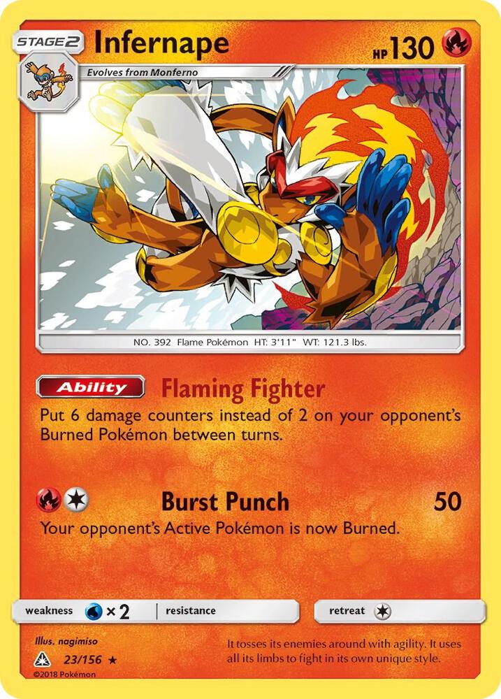 Infernape 23/156 (SM - Ultra Prism)  - Holofoil