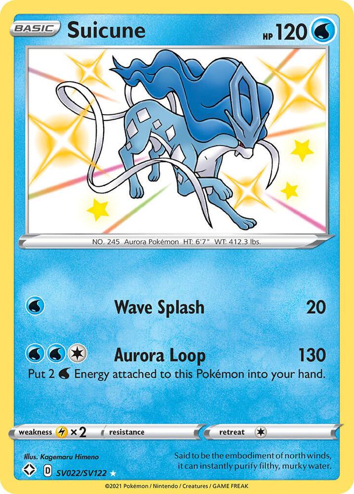 Suicune SV022/SV122 (Shining Fates: Shiny Vault)  - Holofoil