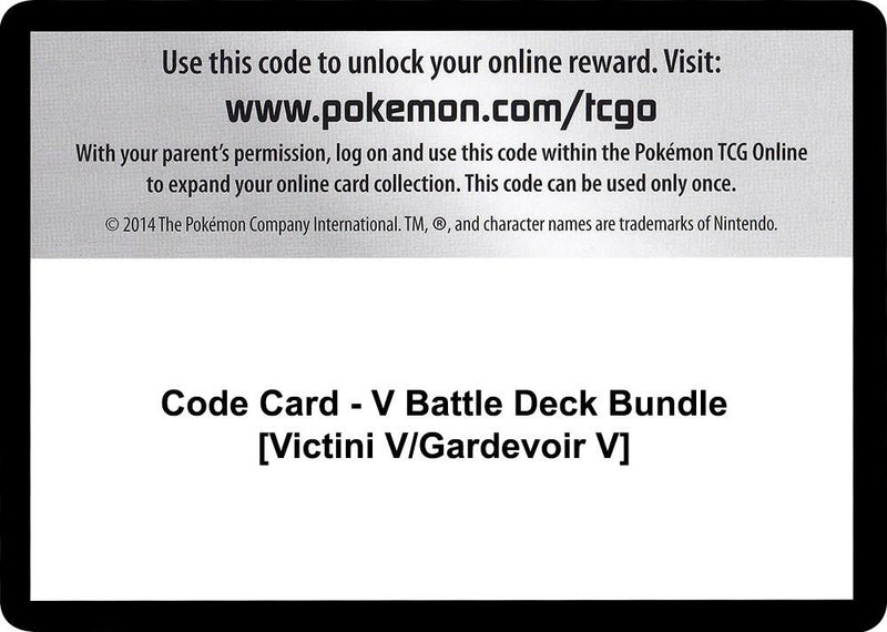 Code Card V Battle Deck Bundle Victini V Gardevoir V  (Miscellaneous Cards & Products) 
