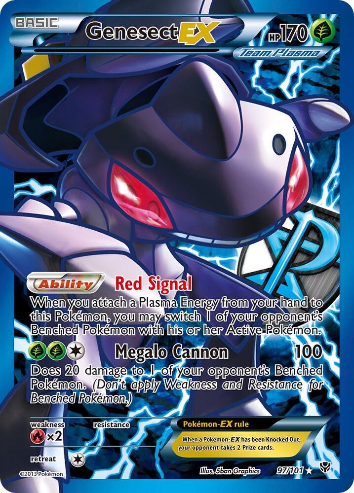 Genesect EX Team Plasma 97/101 (Plasma Blast)  - Holofoil