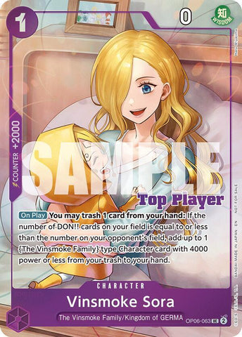 Vinsmoke Sora (25-26 Top Player Pack Vol.2) OP06-063 (One Piece Promotion Cards)  - Foil