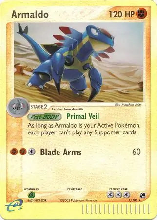 Armaldo 1/100 (EX Sandstorm)  - Reverse Holofoil