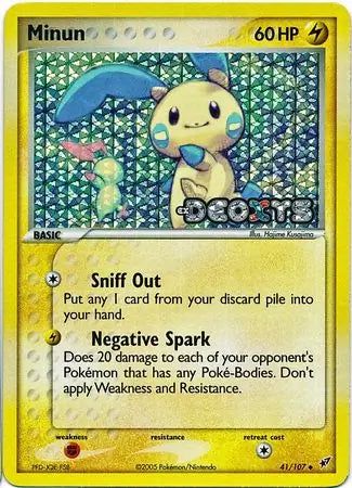 Minun 41/107 (Deoxys)  - Reverse Holofoil