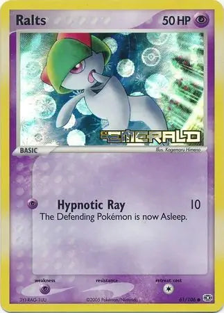 Ralts 61/106 (Emerald)  - Reverse Holofoil