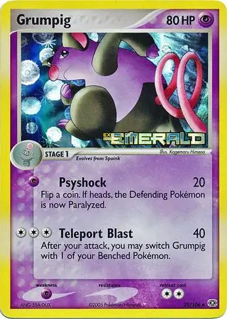 Grumpig  29/106 (Emerald)  - Reverse Holofoil