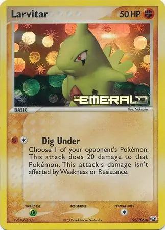 Larvitar 52/106 (Emerald)  - Reverse Holofoil