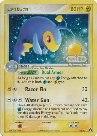 Lanturn 19/92 (Legend Maker)  - Reverse Holofoil