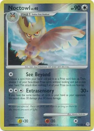 Noctowl 34/130 (Diamond and Pearl)  - Reverse Holofoil