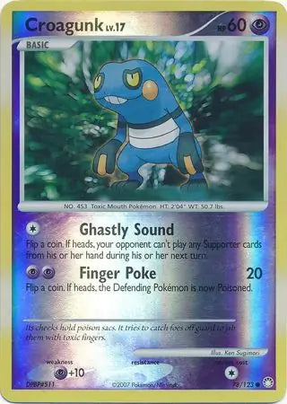 Croagunk 78/123 (Mysterious Treasures)  - Reverse Holofoil