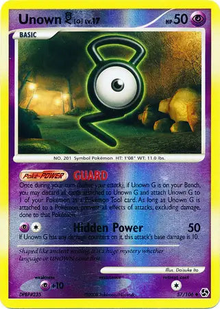 Unown G 57/106 (Great Encounters)  - Reverse Holofoil