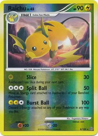 Raichu 8/100 (Stormfront)  - Reverse Holofoil