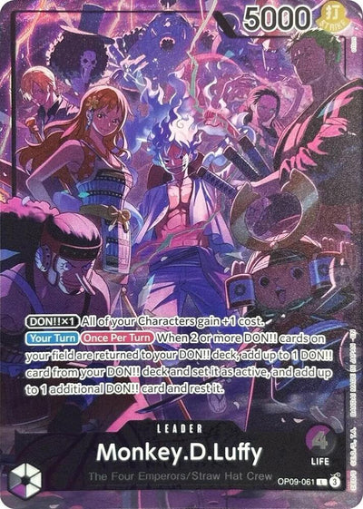 Monkey.D.Luffy (2nd Anniversary) OP09-061 (One Piece Promotion Cards) - Alternate Art Foil