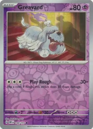 Greavard 100/197 (SV03: Obsidian Flames)  - Reverse Holofoil