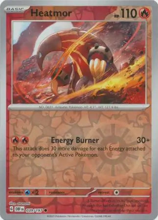 Heatmor 039/197 (SV03: Obsidian Flames)  - Reverse Holofoil