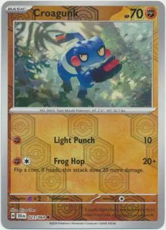Croagunk 023/064 (SV: Shrouded Fable)  - Reverse Holofoil
