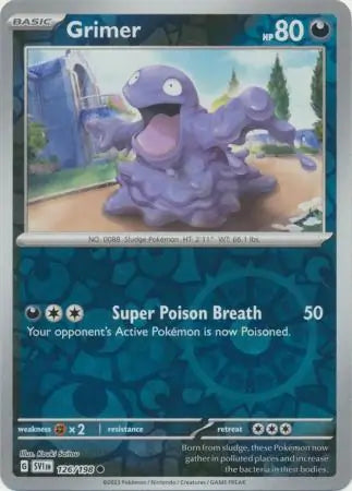 Grimer 126/198 (SV01: Scarlet & Violet Base Set)  - Reverse Holofoil