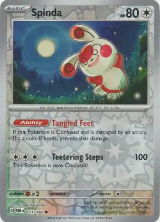 Spinda 151/182 (SV04: Paradox Rift)  - Reverse Holofoil