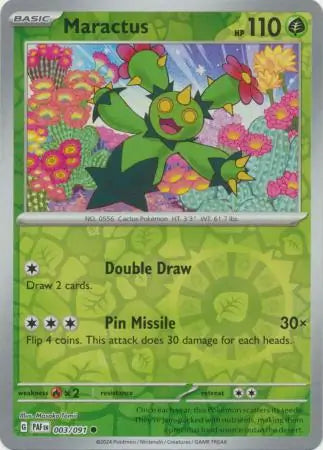 Maractus 003/091 (SV: Paldean Fates)  - Reverse Holofoil