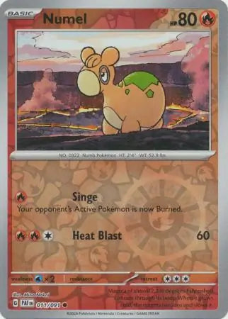 Numel 011/091 (SV: Paldean Fates)  - Reverse Holofoil