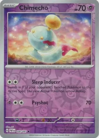 Chimecho 030/091 (SV: Paldean Fates)  - Reverse Holofoil