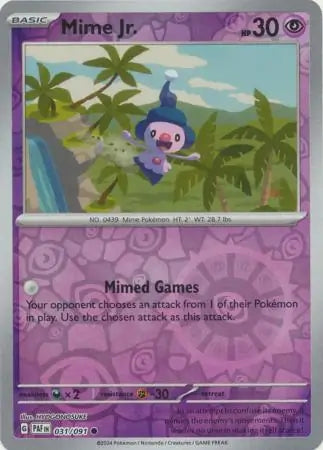 Mime Jr. 031/091 (SV: Paldean Fates)  - Reverse Holofoil
