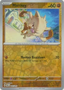 Mankey 045/091 (SV: Paldean Fates)  - Reverse Holofoil