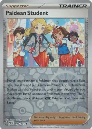 Paldean Student 085/091 (SV: Paldean Fates)  - Reverse Holofoil
