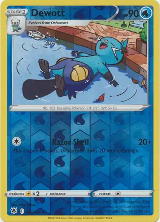 Dewott 042/189 (SWSH10: Astral Radiance)  - Reverse Holofoil