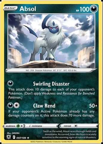 Absol 097/189 (SWSH10: Astral Radiance)  - Holofoil