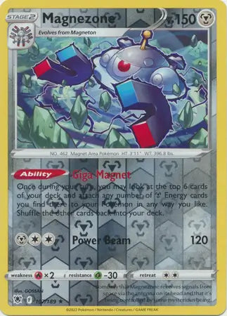 Magnezone 107/189 (SWSH10: Astral Radiance)  - Reverse Holofoil