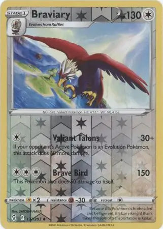 Braviary 137/203 (SWSH07: Evolving Skies)  - Reverse Holofoil
