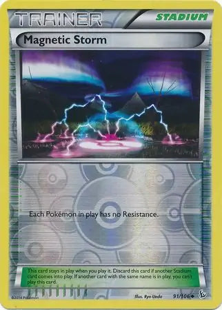 Magnetic Storm 91/106 (XY - Flashfire)  - Reverse Holofoil