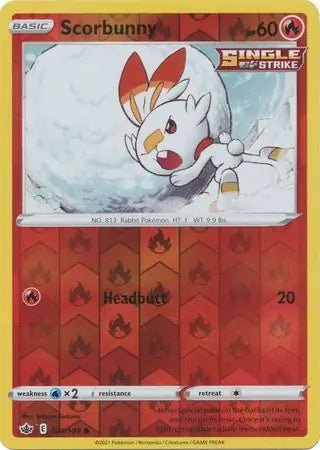 Scorbunny 026/198 (SWSH06: Chilling Reign)  - Reverse Holofoil