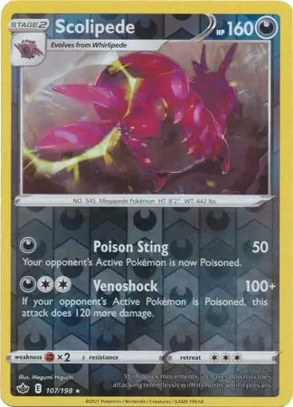 Scolipede 107/198 (SWSH06: Chilling Reign)  - Reverse Holofoil