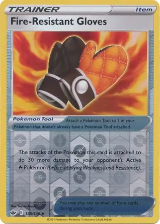 Fire Resistant Gloves 138/198 (SWSH06: Chilling Reign)  - Reverse Holofoil