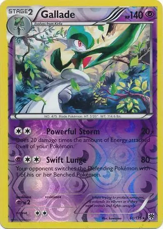 Gallade 61/135 (Plasma Storm)  - Reverse Holofoil