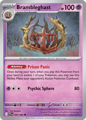 Brambleghast 047/094 (ME02: Phantasmal Flames)  - Reverse Holofoil