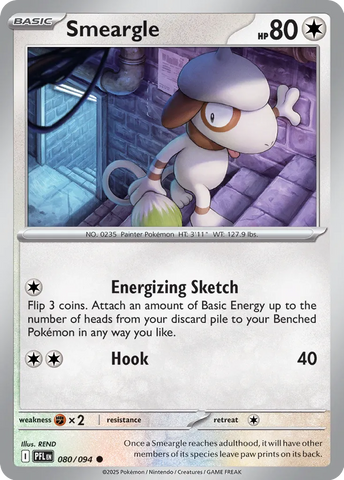 Smeargle 080/094 (ME02: Phantasmal Flames)  - Reverse Holofoil