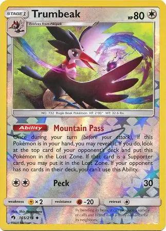 Trumbeak 165/214 (SM - Lost Thunder)  - Reverse Holofoil