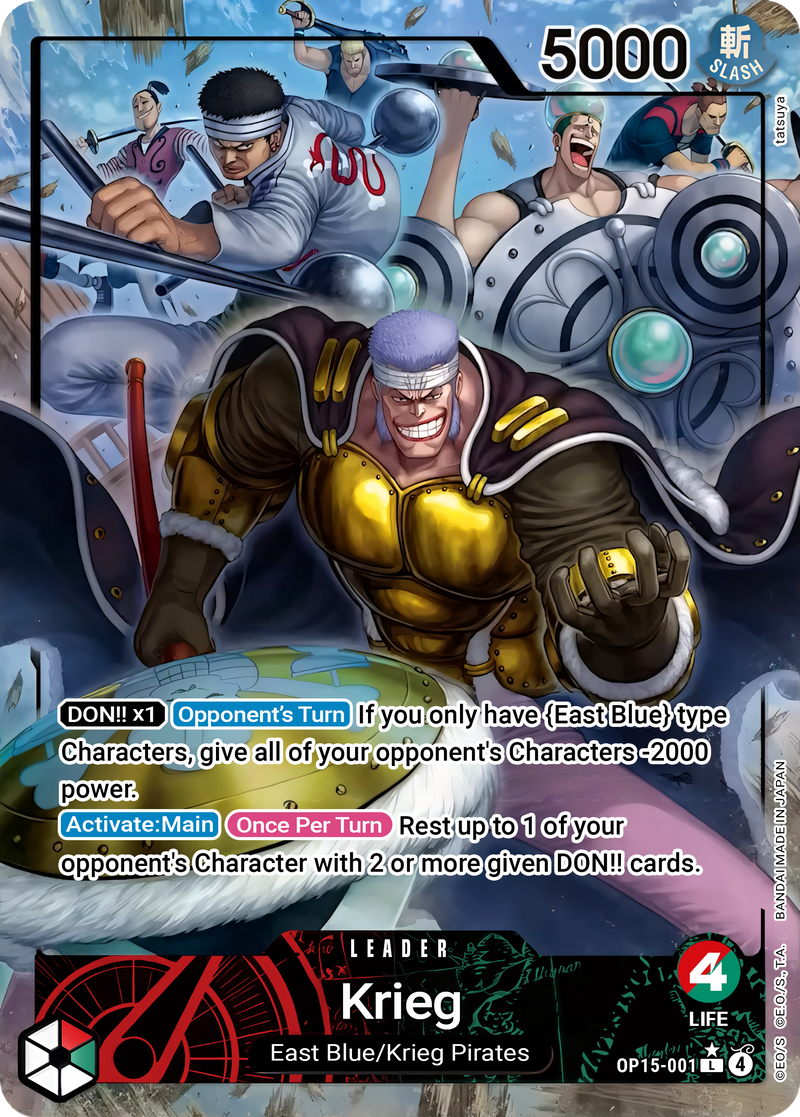 Krieg OP15-001 (Adventure on Kami's Island)  - Alternate Art Foil