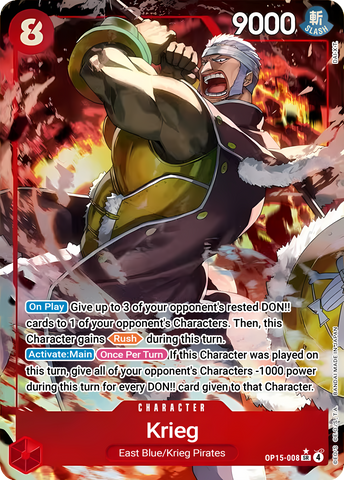 Krieg OP15-008 (Adventure on Kami's Island)  - Alternate Art Foil