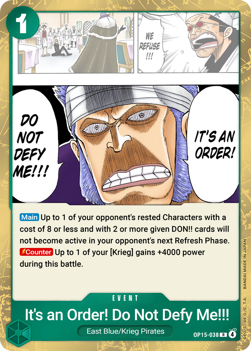 Its an Order! Do Not Defy Me!! OP15-038 (Adventure on Kami's Island)  - Foil