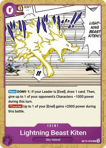 Lightning Beast Kiten OP15-076 (Adventure on Kami's Island) 