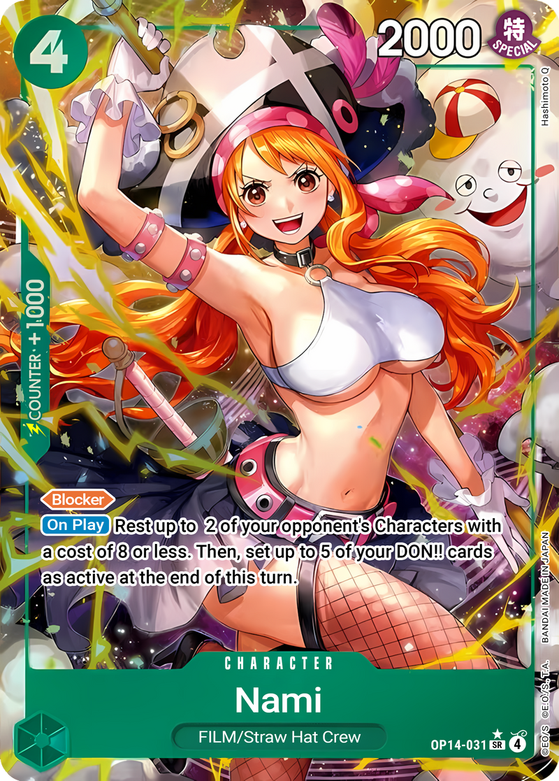 Nami OP14-031 (The Azure Sea's Seven)  - Alternate Art Foil